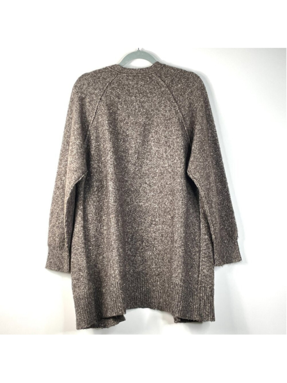 Lucky Brand Women's Cardigan Sweater Open Long Sleeve Brown Knit Pockets Size M - Picture 2 of 11